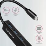 USB-C Hub 3 θυρών USB-A με Gigabit Ethernet HMC-GL3A AXAGON - Image 5