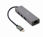 USB-C Gigabit Adapter Δικτύου με Hub 3 Θυρών USB 3.2 Gen 1 A-CMU3-LAN-01 GEMBIRD