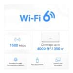 Mesh Σύστημα Wi-Fi 6 Dual-Band 1500 Mbps για έως 350 m² HALO H60X(2-PACK) MERCUSYS - Image 4