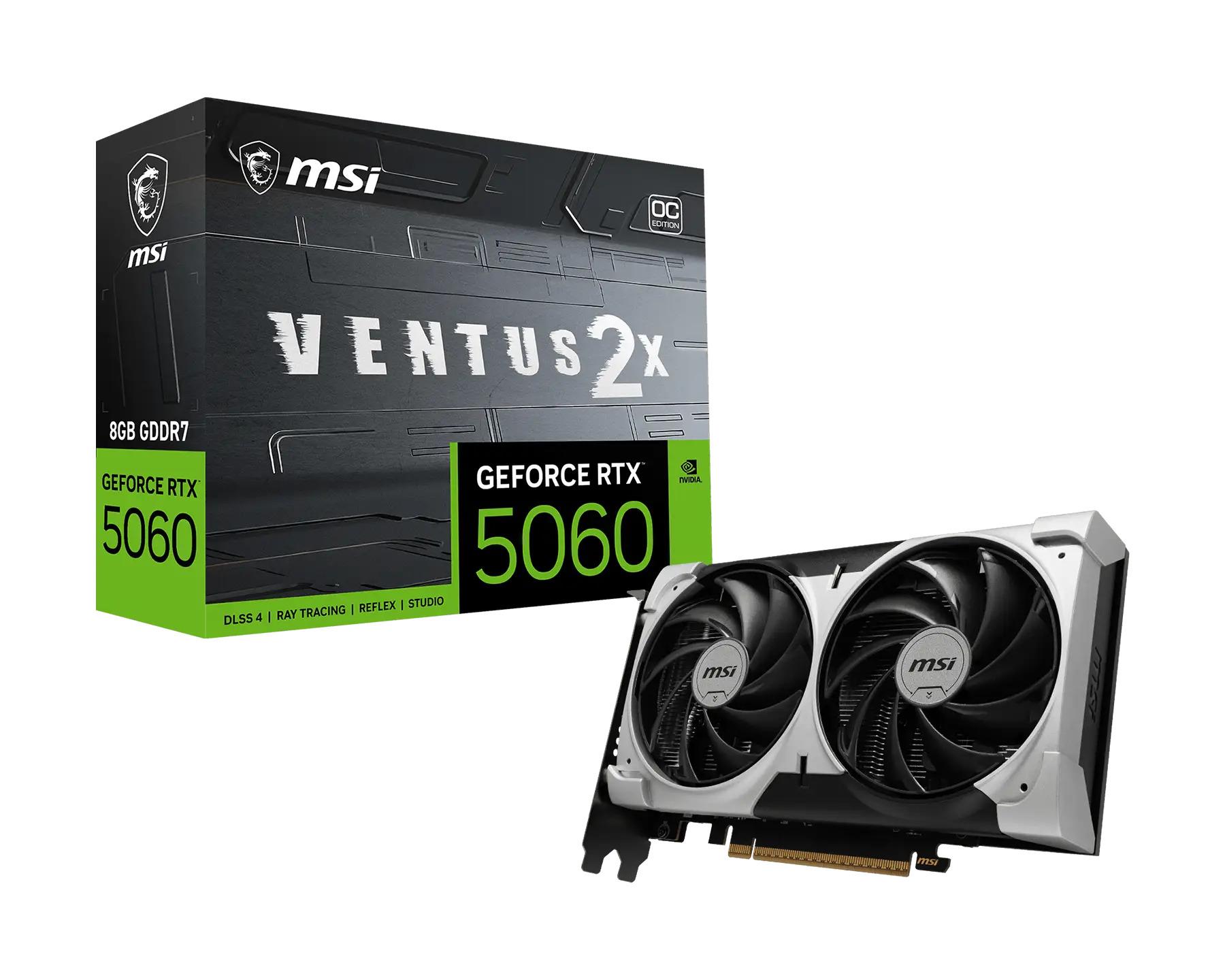 MSI RTX 5060 8G VENTUS 2X OC V1 MSI RTX 5060 8G VENTUS 2X OC V1