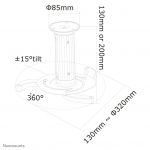 NEOMOUNTS BEAMER-C80WHITE